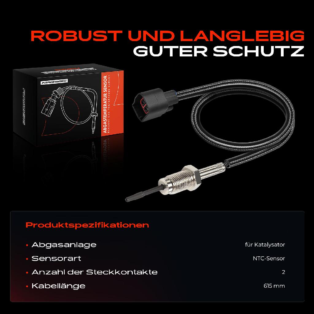 1x Abgastemperatursensor für Ford Ecosport 1.0L Bj ab 2013