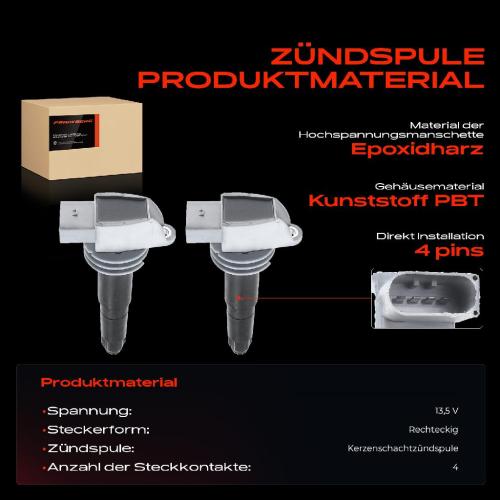 2x Zündmodul Zündspule für Porsche 911 Cabriolet Targa Boxster Spyder Cayman 3.6L 4.0L 2.7L 2006-2019 Bild 2x Zündmodul Zündspule für Porsche 911 Cabriolet Targa Boxster Spyder Cayman 3.6L 4.0L 2.7L 2006-2019