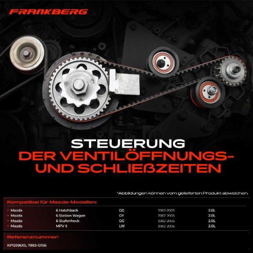 1x Zahnriemensatz Zahnriemen Wasserpumpe für Mazda 6 Hatchback GG 6 MPV 2 LW 2.0L Bild 1x Zahnriemensatz Zahnriemen Wasserpumpe für Mazda 6 Hatchback GG 6 MPV 2 LW 2.0L