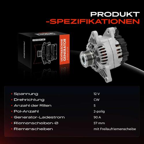 Frankberg 1x Lichtmaschine Generator für Hyundai i20 Getz Accent KIA Cee'D Cerato Rio 2 Bild Frankberg 1x Lichtmaschine Generator für Hyundai i20 Getz Accent KIA Cee'D Cerato Rio 2
