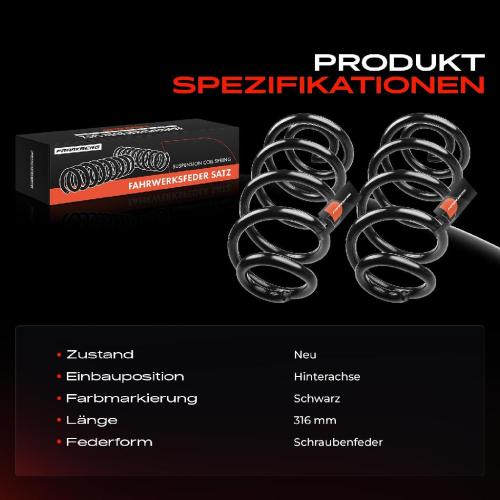 Frankberg 2x Fahrwerksfeder Hinterachse für Nissan X-Trail T31 2.0L 2007-2013 Bild Frankberg 2x Fahrwerksfeder Hinterachse für Nissan X-Trail T31 2.0L 2007-2013
