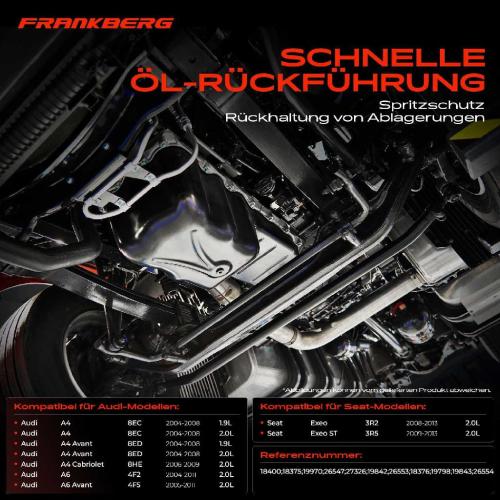 Frankberg 1x Ölwanne Motorölwanne für Audi A4 8E B7 A6 4F C6 Seat Exeo 3R 2.0L Bild Frankberg 1x Ölwanne Motorölwanne für Audi A4 8E B7 A6 4F C6 Seat Exeo 3R 2.0L