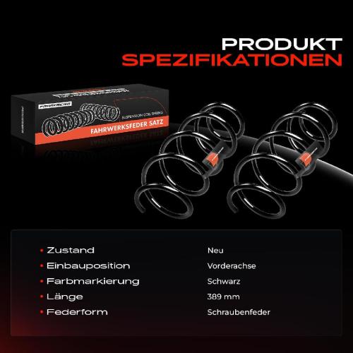 2x Fahrwerksfeder Vorderachse für Mercedes-Benz A-Klasse W169 B-Klasse W245 2004-2012 Bild 2x Fahrwerksfeder Vorderachse für Mercedes-Benz A-Klasse W169 B-Klasse W245 2004-2012