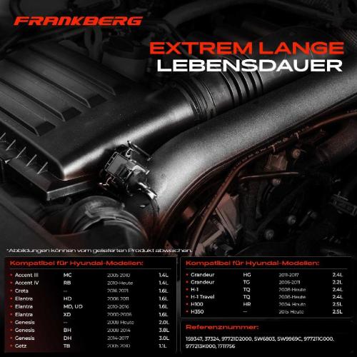 Frankberg 1x Druckschalter Drucksensor Klimaanlage für Hyundai Accent i10 i40 iX20 KIA Cee'D Bild Frankberg 1x Druckschalter Drucksensor Klimaanlage für Hyundai Accent i10 i40 iX20 KIA Cee'D