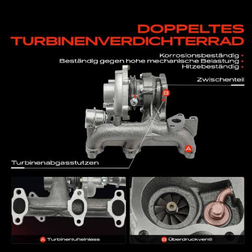Frankberg 1x Turbolader Abgaskrümmer Einheit für VW Polo Audi A2 Seat Cordoba Ibiza III Skoda Fabia I Combi Bild Frankberg 1x Turbolader Abgaskrümmer Einheit für VW Polo Audi A2 Seat Cordoba Ibiza III Skoda Fabia I Combi