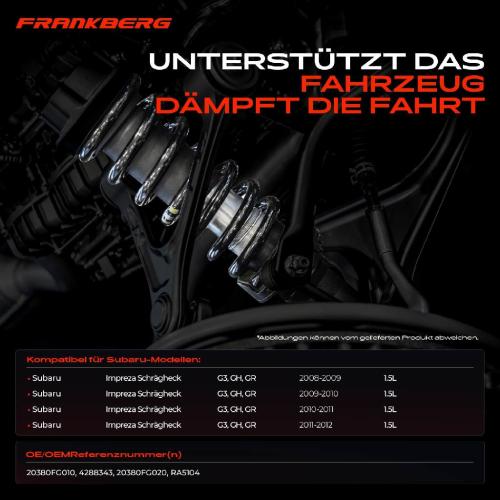 2x Fahrwerksfeder Hinterachse für Subaru Impreza Schrägheck G3 GH GR 1.5L 2008-2012 Bild 2x Fahrwerksfeder Hinterachse für Subaru Impreza Schrägheck G3 GH GR 1.5L 2008-2012