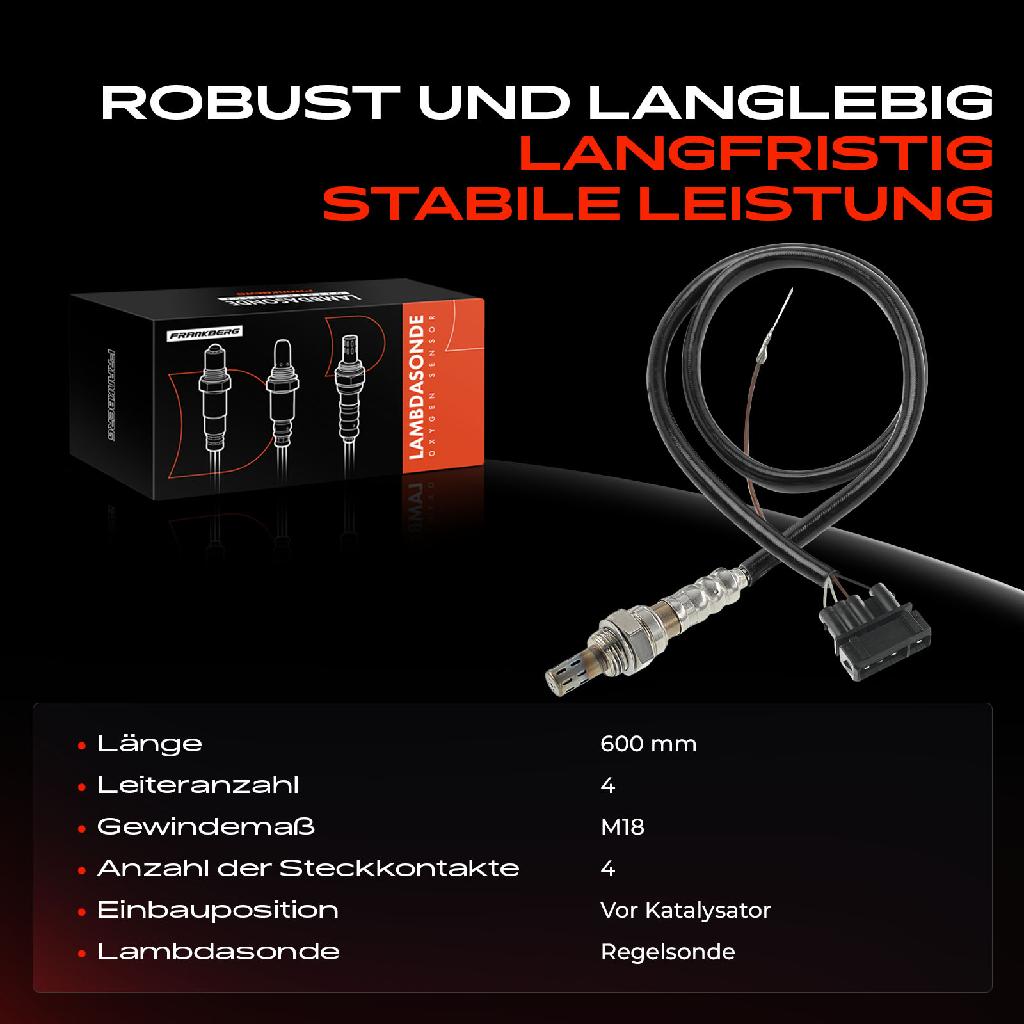1x Lambdasonde Regelsonde Vor Katalysator für Golf 2 3 Passat Seat Ibiza II Cordoba Jeep Cherokee