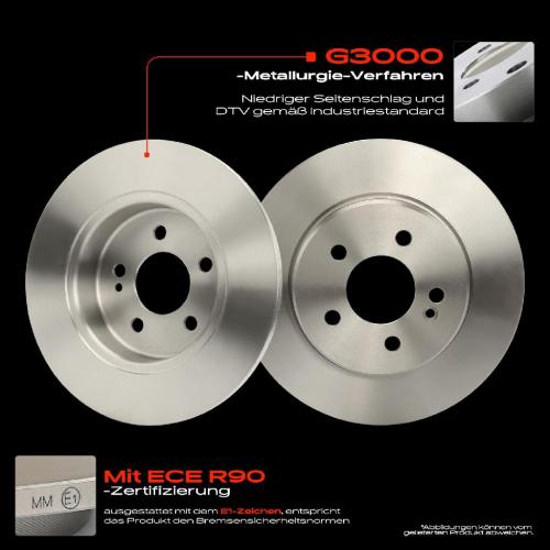 2x Bremsscheiben Hinterachse für Mercedes-Benz C-Klasse Cabriolet W205 A205 C205 S205 2013-2021 Bild 2x Bremsscheiben Hinterachse für Mercedes-Benz C-Klasse Cabriolet W205 A205 C205 S205 2013-2021