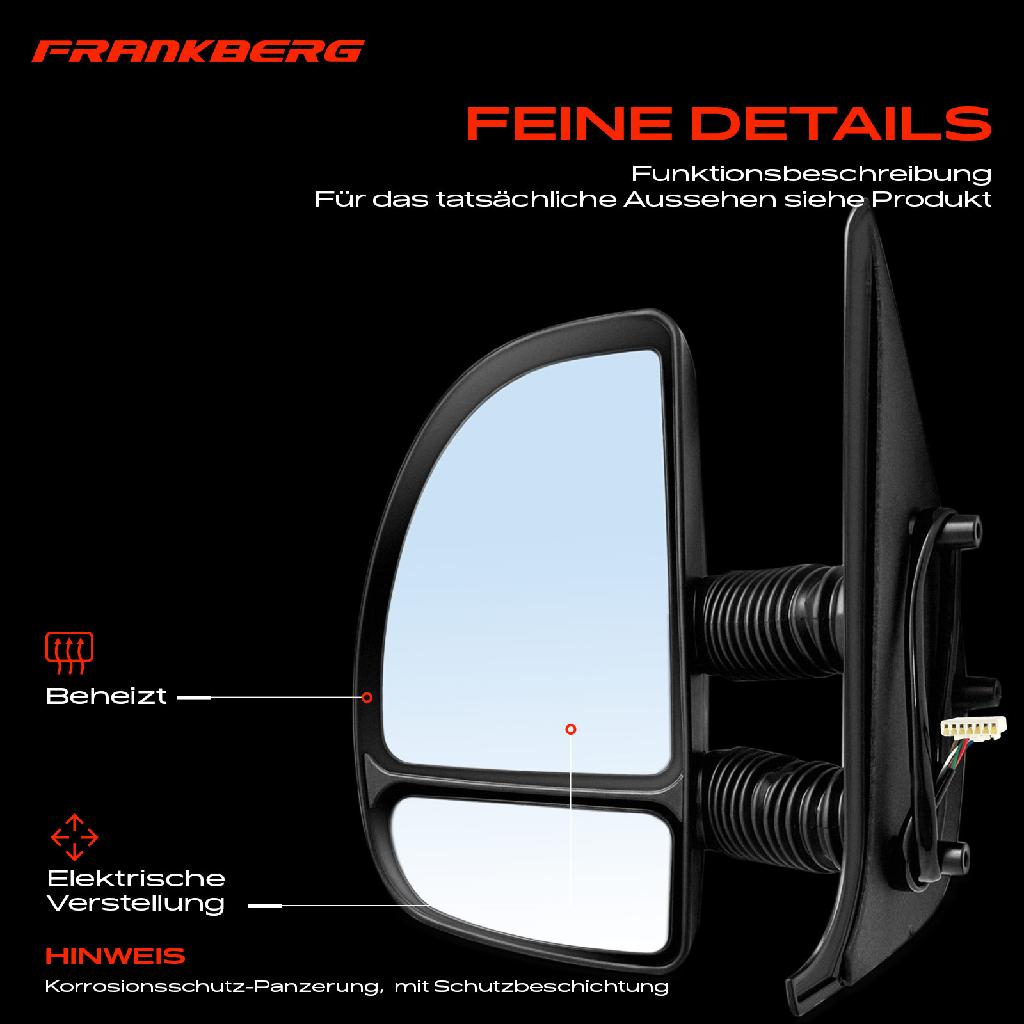 1x Außenspiegel Links für Citroën Jumper Bus Kasten Pritsche Fiat Ducato Peugeot Boxer