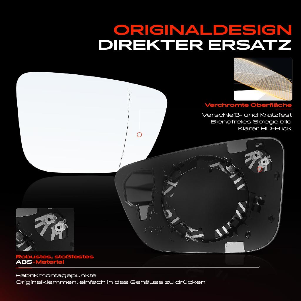 1x Spiegelglas Außenspiegel rechts für BMW 3 Touring Van G21 G20 G28 G80 G31
