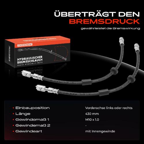 Frankberg 2x Bremsschlauch Bremsschl uche Vorderachse Links oder Rechts f r VW Golf 4 Bora Audi A3 Seat Leon Toledo Skoda Octavia Bild Frankberg 2x Bremsschlauch Bremsschl uche Vorderachse Links oder Rechts f r VW Golf 4 Bora Audi A3 Seat Leon Toledo Skoda Octavia