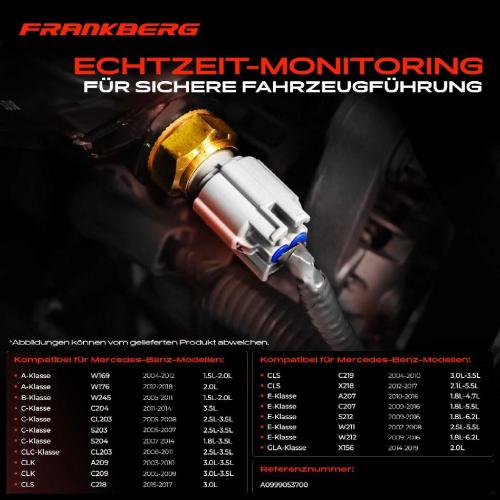 Frankberg 1x Kühlmitteltemperatur Sensor für Mercedes-Benz A-Klasse W169 E-Klasse W211 W212 Bild Frankberg 1x Kühlmitteltemperatur Sensor für Mercedes-Benz A-Klasse W169 E-Klasse W211 W212
