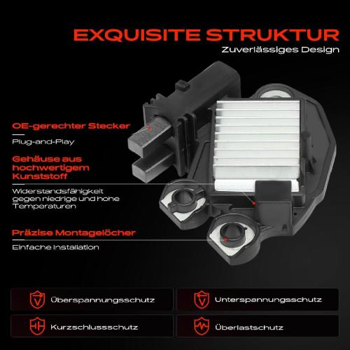 1x Lichtmaschinenregler Generatorregler für Citroën C3 II DS3 Peugeot 308 I 1.6L Bild 1x Lichtmaschinenregler Generatorregler für Citroën C3 II DS3 Peugeot 308 I 1.6L
