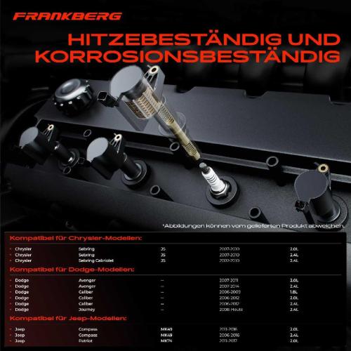 Frankberg 1x Zündmodul Zündspule für Chrysler Sebring Cabriolet Dodge Avenger Caliber Journey Jeep Compass Patriot Bild Frankberg 1x Zündmodul Zündspule für Chrysler Sebring Cabriolet Dodge Avenger Caliber Journey Jeep Compass Patriot