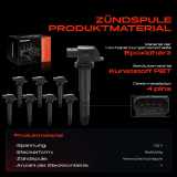 8x Zündmodul Zündspule für Porsche Carrera GT 980 Cayenne 9PA 5.7L 4.5L 2002-2006