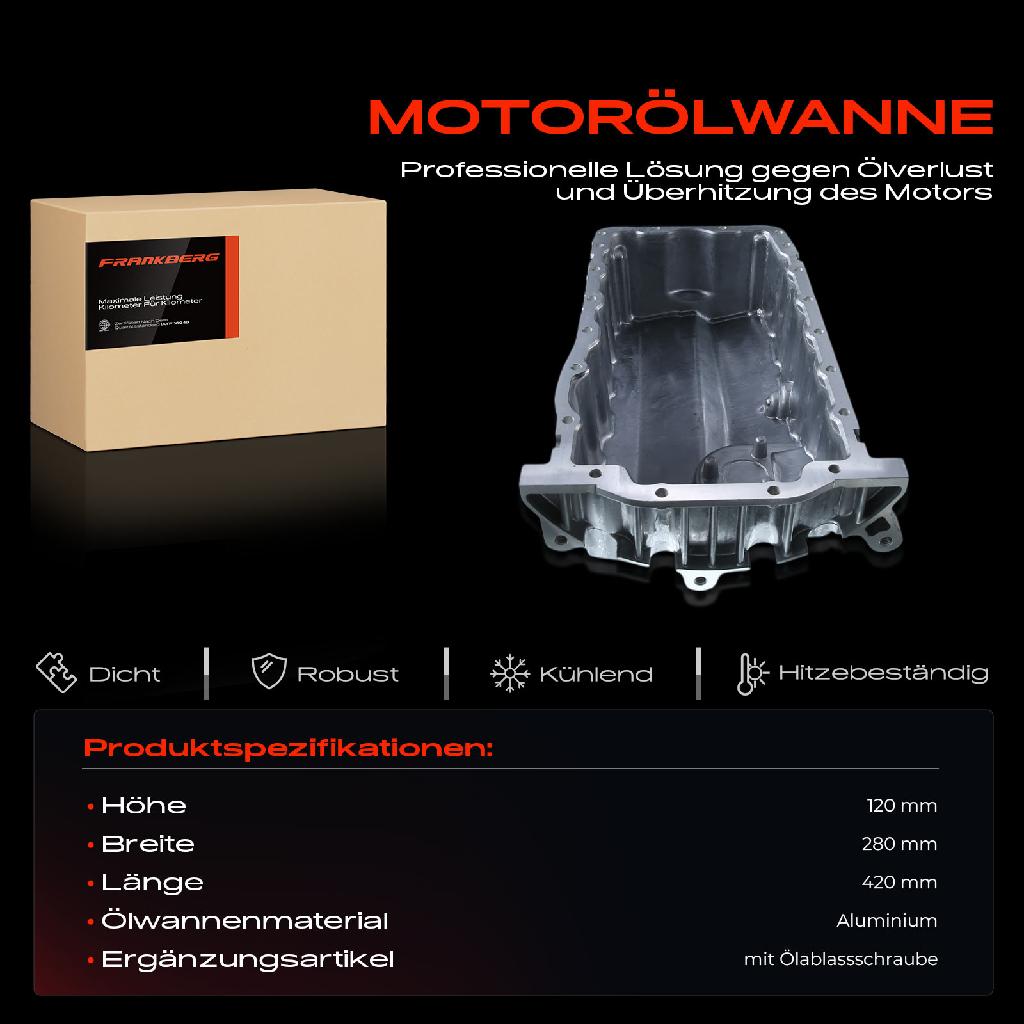 1x Ölwanne Motorölwanne für VW Golf V 1K Passat 3C Seat Altea 5P Skoda Superb II 3T 1.9L 2.0L