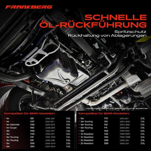 Frankberg 1x Ölwanne Motorölwanne für BMW E81 E82 E88 E90 E91 E60 E61 F10 F11 E63 E65 E85 E89 Z4 2.5L 3.0L Bild Frankberg 1x Ölwanne Motorölwanne für BMW E81 E82 E88 E90 E91 E60 E61 F10 F11 E63 E65 E85 E89 Z4 2.5L 3.0L