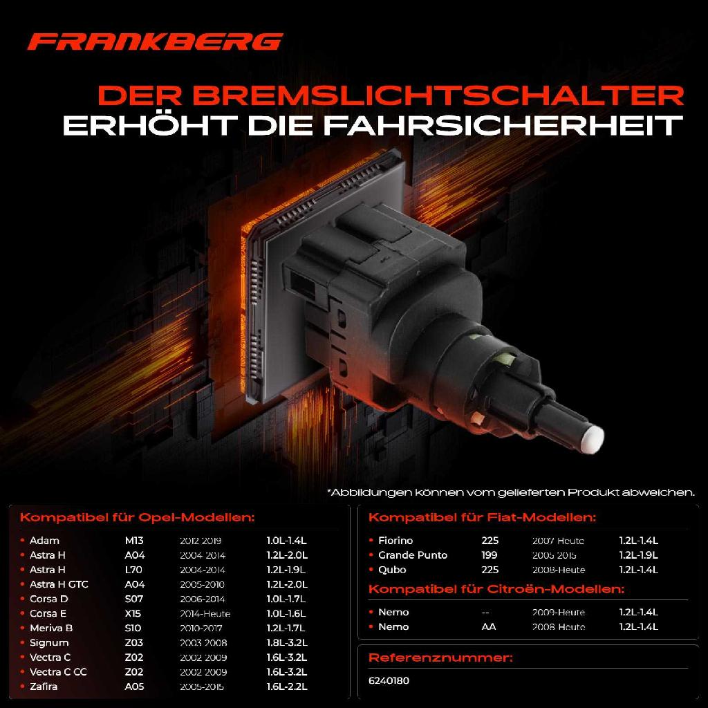 1x Bremslichtschalter für Fiat Grande Punto Opel Vectra C Adam Signum Astra H Corsa