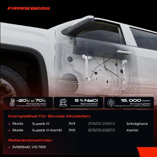 Frankberg 1x Fensterheber Hinten Links für Skoda Superb III 3V3 3V5 BJ ab 2015 Bild Frankberg 1x Fensterheber Hinten Links für Skoda Superb III 3V3 3V5 BJ ab 2015