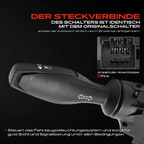 1x Kombischalter Lenkstockschalter für Ford Fiesta VI Stufenheck B-Max Van Bild 1x Kombischalter Lenkstockschalter für Ford Fiesta VI Stufenheck B-Max Van