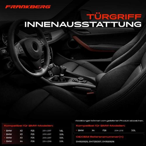 4x Türgriff Innenausstattung Beidseitig für BMW X3 F25 X4 F26 xDrive30d 2011-2018 Bild 4x Türgriff Innenausstattung Beidseitig für BMW X3 F25 X4 F26 xDrive30d 2011-2018