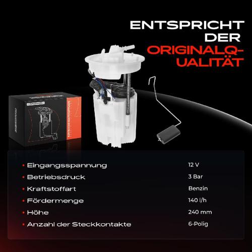 Frankberg 1x Kraftstoffpumpe für Ford C-Max II Van Focus III Stufenheck Turnier Grand Volvo V40 Schrägheck Bild Frankberg 1x Kraftstoffpumpe für Ford C-Max II Van Focus III Stufenheck Turnier Grand Volvo V40 Schrägheck