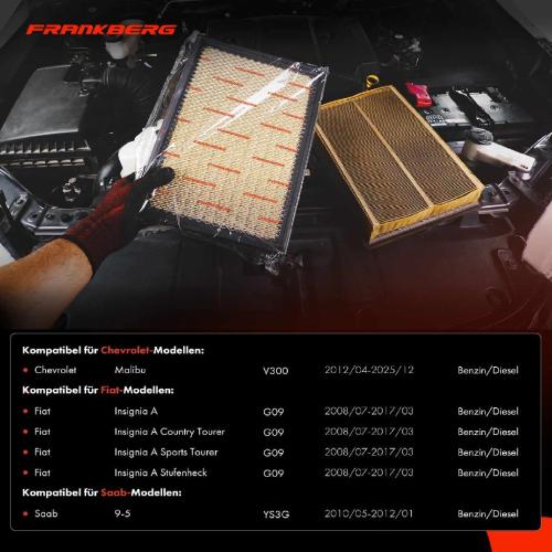 1x Luftfilter Filtereinsatz für Opel Insignia A G09 Saab 9-5 YS3G Chevrolet Bild 1x Luftfilter Filtereinsatz für Opel Insignia A G09 Saab 9-5 YS3G Chevrolet
