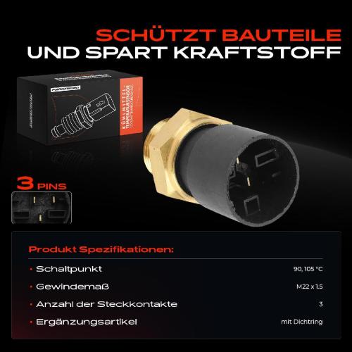 1x Temperaturschalter Kühlerlüfter für Opel Astra F Calibra A Omega B Vectra A Bild 1x Temperaturschalter Kühlerlüfter für Opel Astra F Calibra A Omega B Vectra A