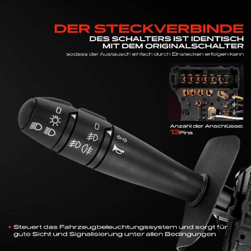 1x Kombischalter Lenkstockschalter für Dacia Duster HS mit ESP 2010-2016 Bild 1x Kombischalter Lenkstockschalter für Dacia Duster HS mit ESP 2010-2016
