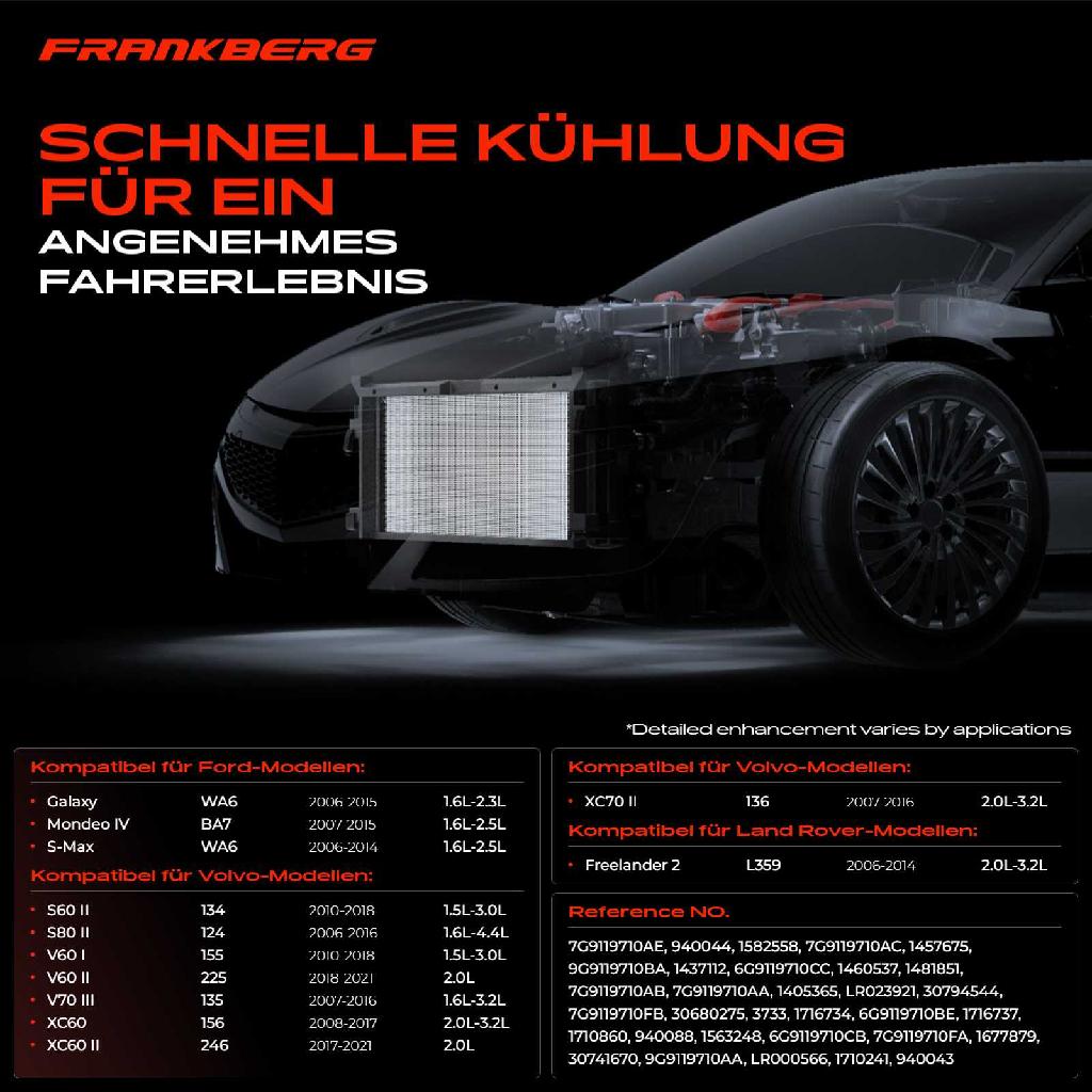 1x Kondensator Klimaanlage für Ford Galaxy Mondeo IV Volvo V60 S60