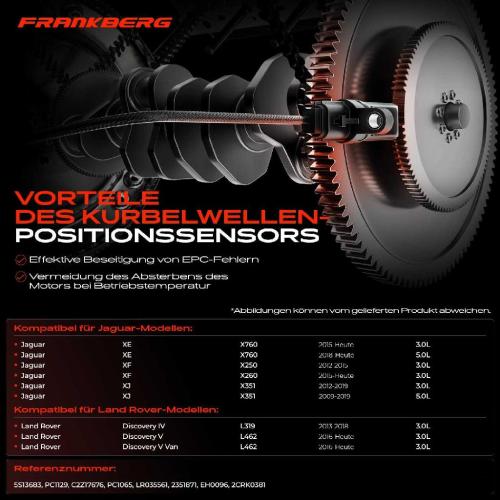 1x Kurbelwellensensor Impulsgeber für Jaguar F-Pace F-Type Land Rover Range Rover 4 Bild 1x Kurbelwellensensor Impulsgeber für Jaguar F-Pace F-Type Land Rover Range Rover 4