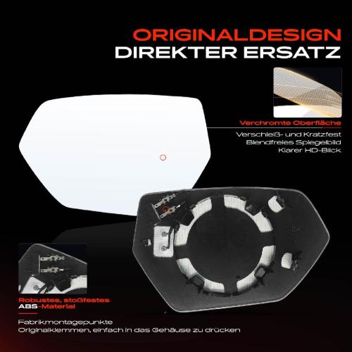 1x Spiegelglas Außenspiegel links für Seat Leon KL1 KLG 2019-2024 Bild 1x Spiegelglas Außenspiegel links für Seat Leon KL1 KLG 2019-2024