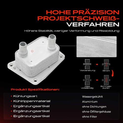 1x Ölkühler Motoröl für Ford Focus Kuga Opel Zafira Citroën C4 Peugeot 3008 Bild 1x Ölkühler Motoröl für Ford Focus Kuga Opel Zafira Citroën C4 Peugeot 3008