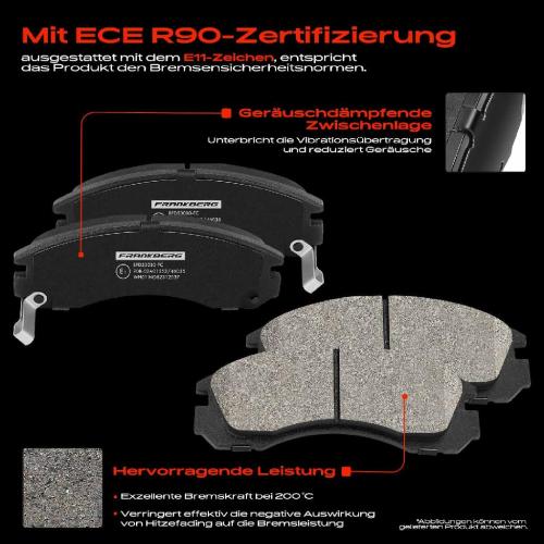 4x Bremsbeläge Vorderachse für Mitsubishi Galant VI VIII Kombi L 400 Bus L200 Lancer IV Sportback Peugeot 4007 Bild 4x Bremsbeläge Vorderachse für Mitsubishi Galant VI VIII Kombi L 400 Bus L200 Lancer IV Sportback Peugeot 4007