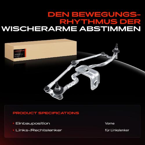 Frankberg 1x Wischergestänge Vorne für Citroën Jumpy Fiat Scudo Peugeot VF3X Bild Frankberg 1x Wischergestänge Vorne für Citroën Jumpy Fiat Scudo Peugeot VF3X