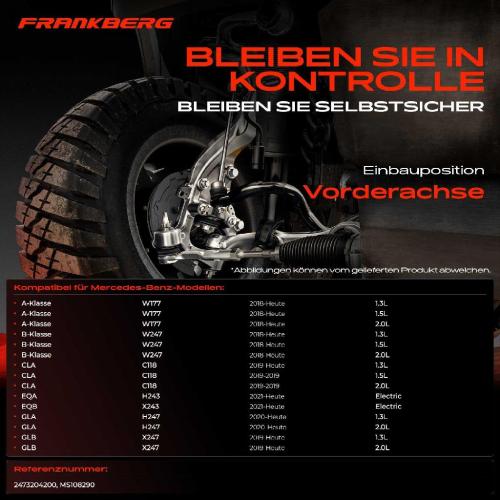 2x Koppelstange Vorderachse für Mercedes-Benz A-Klasse W177 B-Klasse W247 CLA C118 CLA Shooting Brake X118 Bild 2x Koppelstange Vorderachse für Mercedes-Benz A-Klasse W177 B-Klasse W247 CLA C118 CLA Shooting Brake X118