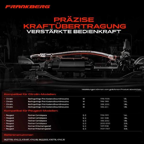 2x Seilzug Feststellbremse Hinterachse beidseitig für Citroën Berlingo Peugeot Partner Bild 2x Seilzug Feststellbremse Hinterachse beidseitig für Citroën Berlingo Peugeot Partner