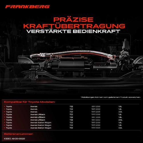 1x Seilzug Feststellbremse Hinterachse links für Toyota Avensis T22 1997-2000 Bild 1x Seilzug Feststellbremse Hinterachse links für Toyota Avensis T22 1997-2000