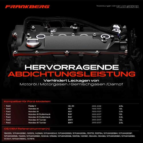 Frankberg 1x Ventildeckel Zylinderkopfhaube für Ford Fiesta V Mondeo III B5Y BWY Bild Frankberg 1x Ventildeckel Zylinderkopfhaube für Ford Fiesta V Mondeo III B5Y BWY