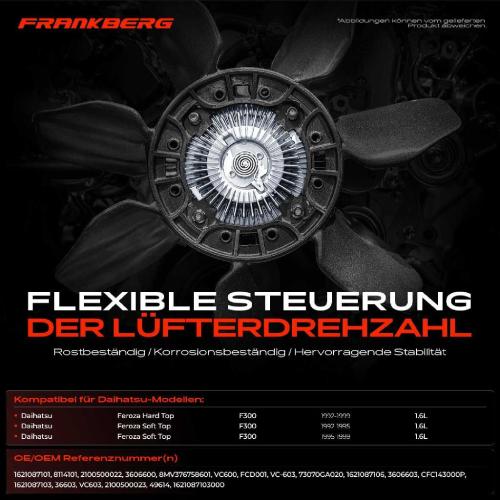 1x Lüfterkupplung Kühlerlüfte für Daihatsu Feroza Hard/Soft Top F300 Terios J1 Bild 1x Lüfterkupplung Kühlerlüfte für Daihatsu Feroza Hard/Soft Top F300 Terios J1