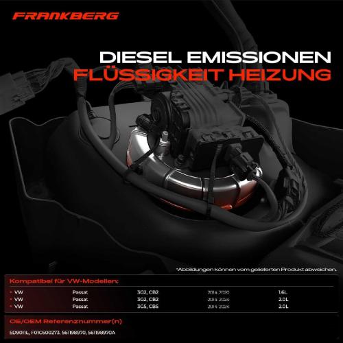 1x Diesel Beheizung Tankeinheit (Harnstoffeinspritzung) für VW Passat Variant Alltrack 3G2 CB2 Bild 1x Diesel Beheizung Tankeinheit (Harnstoffeinspritzung) für VW Passat Variant Alltrack 3G2 CB2