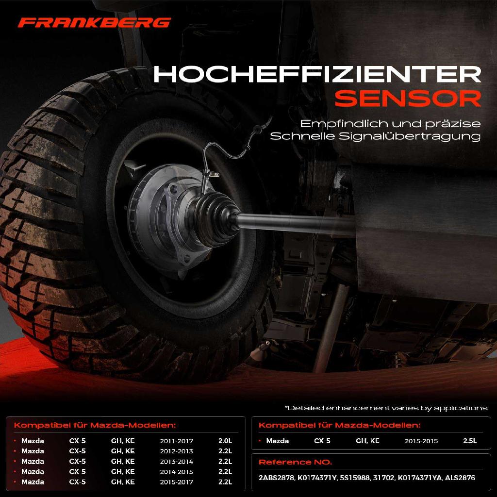 2x ABS Sensor Hinterachse beidseitig für Mazda CX-5 GH KE 2.0L 2.2L 2.5L 2011-2017