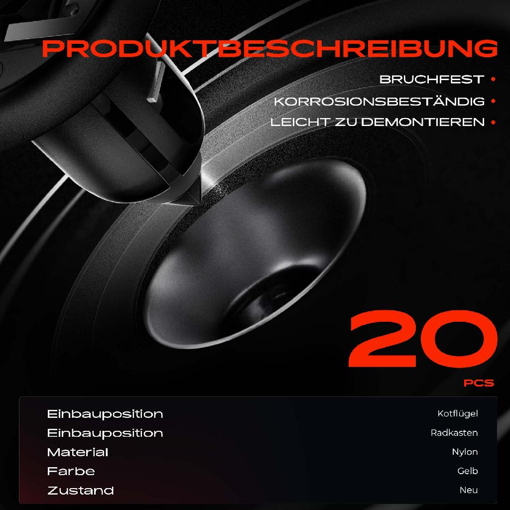 20x Befestigungsclips Kotflügel Radkasten für Nissan X-Trail T31 2.5L 2.0L 2007-2014