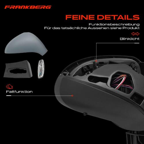 Frankberg 1x Außenspiegel Rechts für Peugeot 308 CC 308 I 308 SW I 2007-2014 Bild Frankberg 1x Außenspiegel Rechts für Peugeot 308 CC 308 I 308 SW I 2007-2014