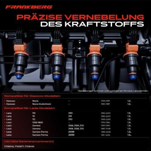 4x Einspritzventil Einspritzdüse für Daewoo Nexia Lada 110 2110 111 2111 Samara Bild 4x Einspritzventil Einspritzdüse für Daewoo Nexia Lada 110 2110 111 2111 Samara