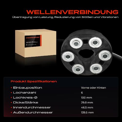1x Gelenkscheibe Hardyscheibe Kardanwelle Vorne oder Hinten für Mercedes-Benz 124 C124 C-Klasse Bild 1x Gelenkscheibe Hardyscheibe Kardanwelle Vorne oder Hinten für Mercedes-Benz 124 C124 C-Klasse