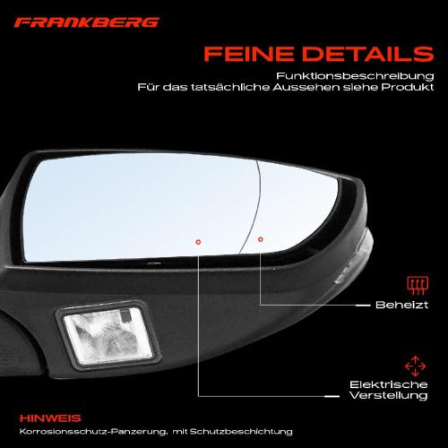 Frankberg 1x Außenspiegel Rechts für Ford Kuga II Van DM2 1.5L 1.6L 2.0L 2013-2019 Bild Frankberg 1x Außenspiegel Rechts für Ford Kuga II Van DM2 1.5L 1.6L 2.0L 2013-2019