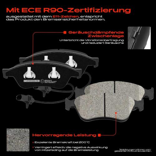 4x Bremsbeläge Vorderachse für Audi A6 Avant A8 VW Phaeton 2.4L 2.8L 2002-2016 Bild 4x Bremsbeläge Vorderachse für Audi A6 Avant A8 VW Phaeton 2.4L 2.8L 2002-2016
