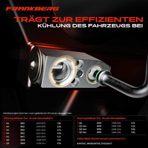 1x Expansionsventil Klimaanlage für Audi A4 Avant 8K B8 A5 8T3 8TA 8F7 Q5 8RB Bild 1x Expansionsventil Klimaanlage für Audi A4 Avant 8K B8 A5 8T3 8TA 8F7 Q5 8RB