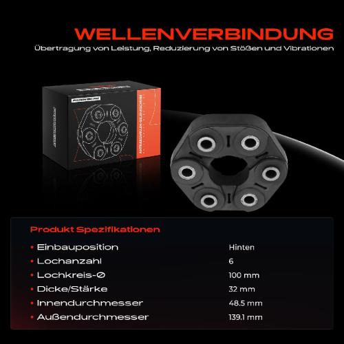 1x Gelenkscheibe Hardyscheibe Kardanwelle Hinten für Mercedes-Benz SLC SLK R172 180 200 Bild 1x Gelenkscheibe Hardyscheibe Kardanwelle Hinten für Mercedes-Benz SLC SLK R172 180 200